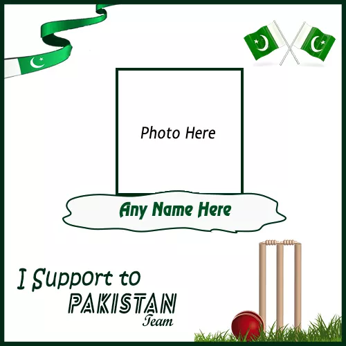 Icc World Cup 2023 Support Team Pakistan Photo Frame With Name